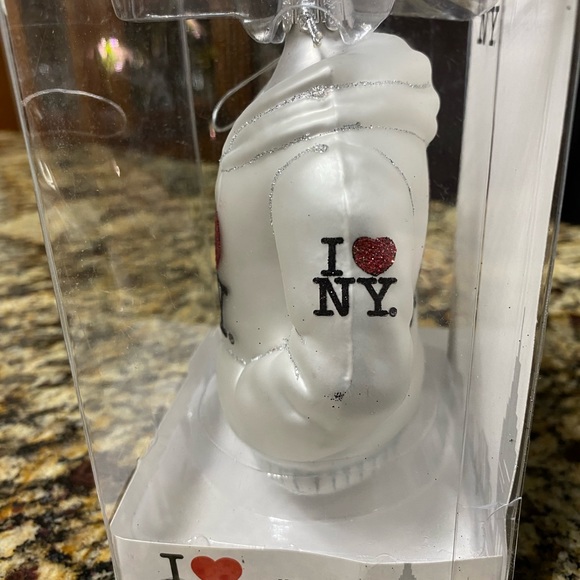 Kurt S. Adler I❤️NY Hand-Crafted Glass Christmas Ornament white hoodie - Picture 4 of 10